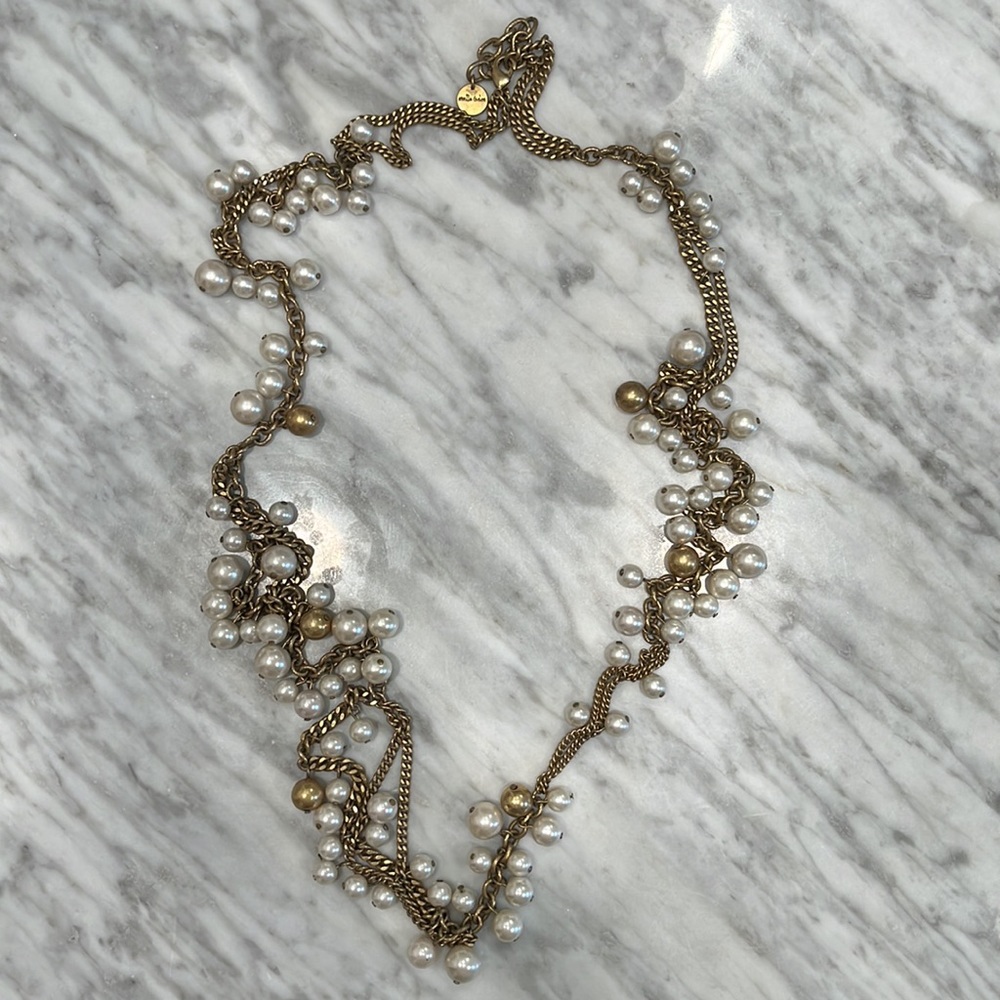 Stella & Dot Gabrielle long pearl cluster